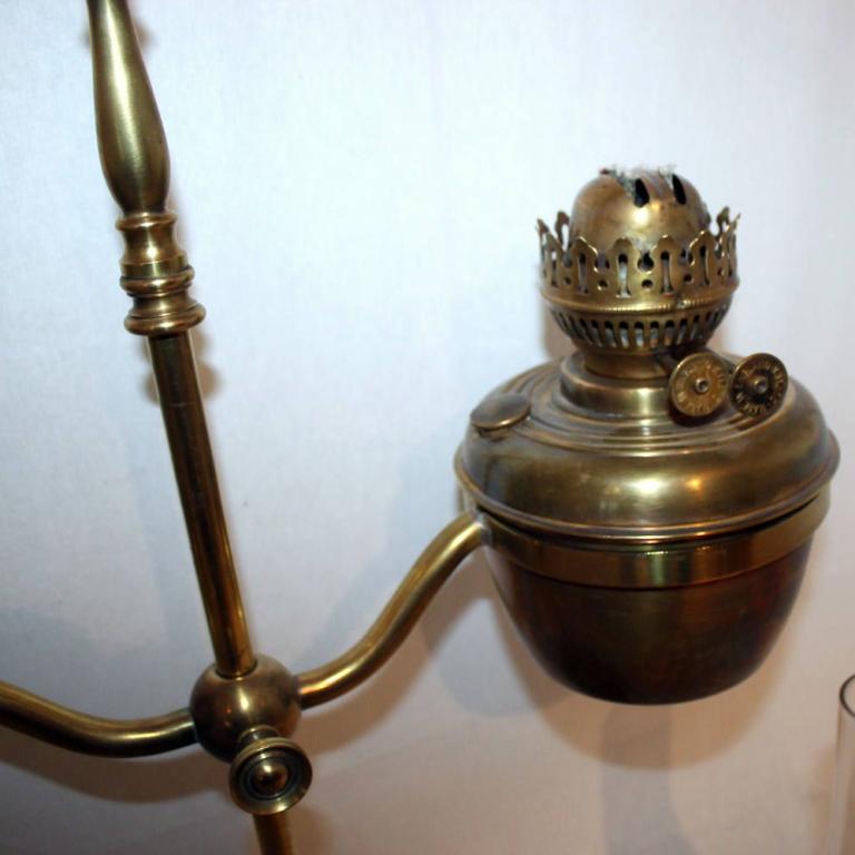 Duplex Studierlampe, Schiebelampe, zwei Dublexbrenner, England